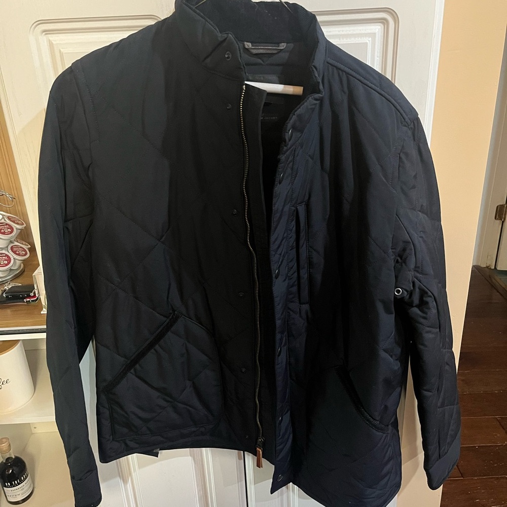 J. Crew Men's Navy Quilted Puffer Jacket